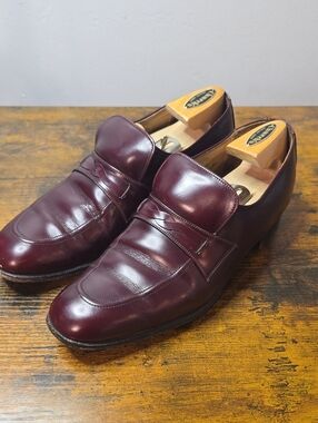Church's Pre-Prada Melos Loafer Last 79 UK 7.5D US 8.5 Burgundy + OG Trees